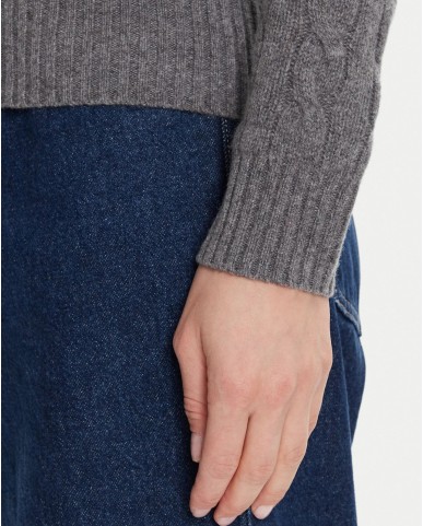 Polo Ralph Lauren - Women's Gray Cable Knit Sweater 211971865501 I25