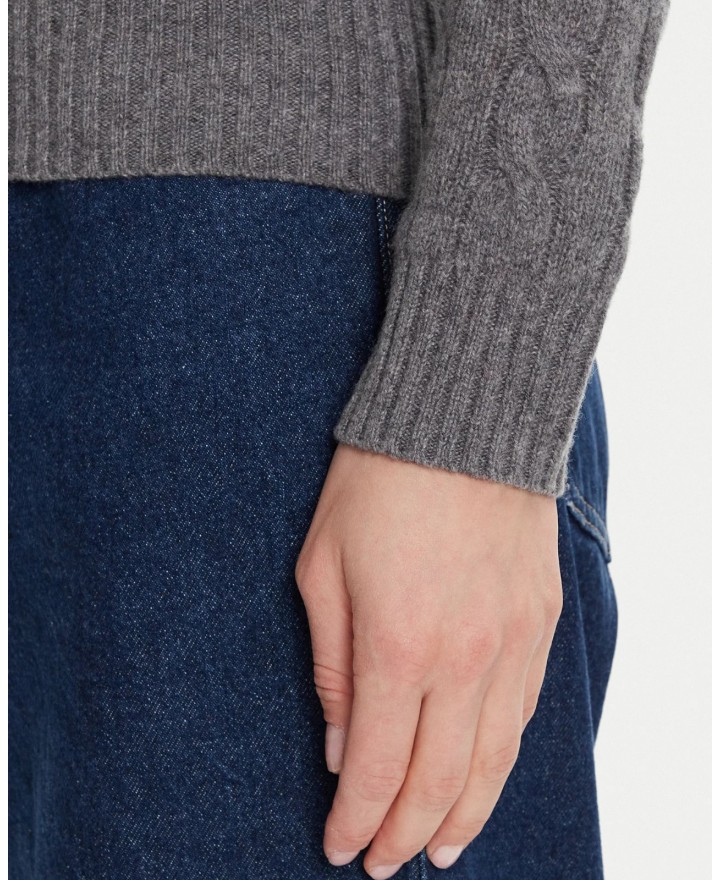Polo Ralph Lauren - Women's Gray Cable Knit Sweater 211971865501 I25