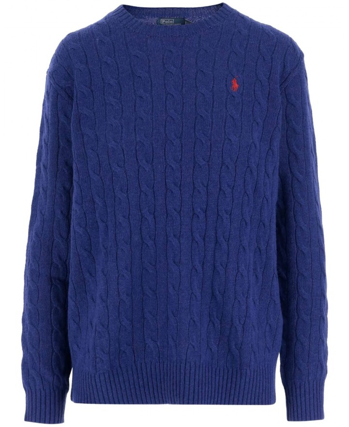 Polo Ralph Lauren - Women's Blue Oversized Cable Knit Sweater 211972115005 I25