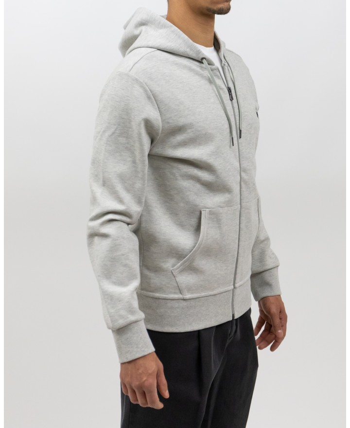 Polo Ralph Lauren - Felpa Zip e Cappuccio Grigia Uomo 710888282003 I25