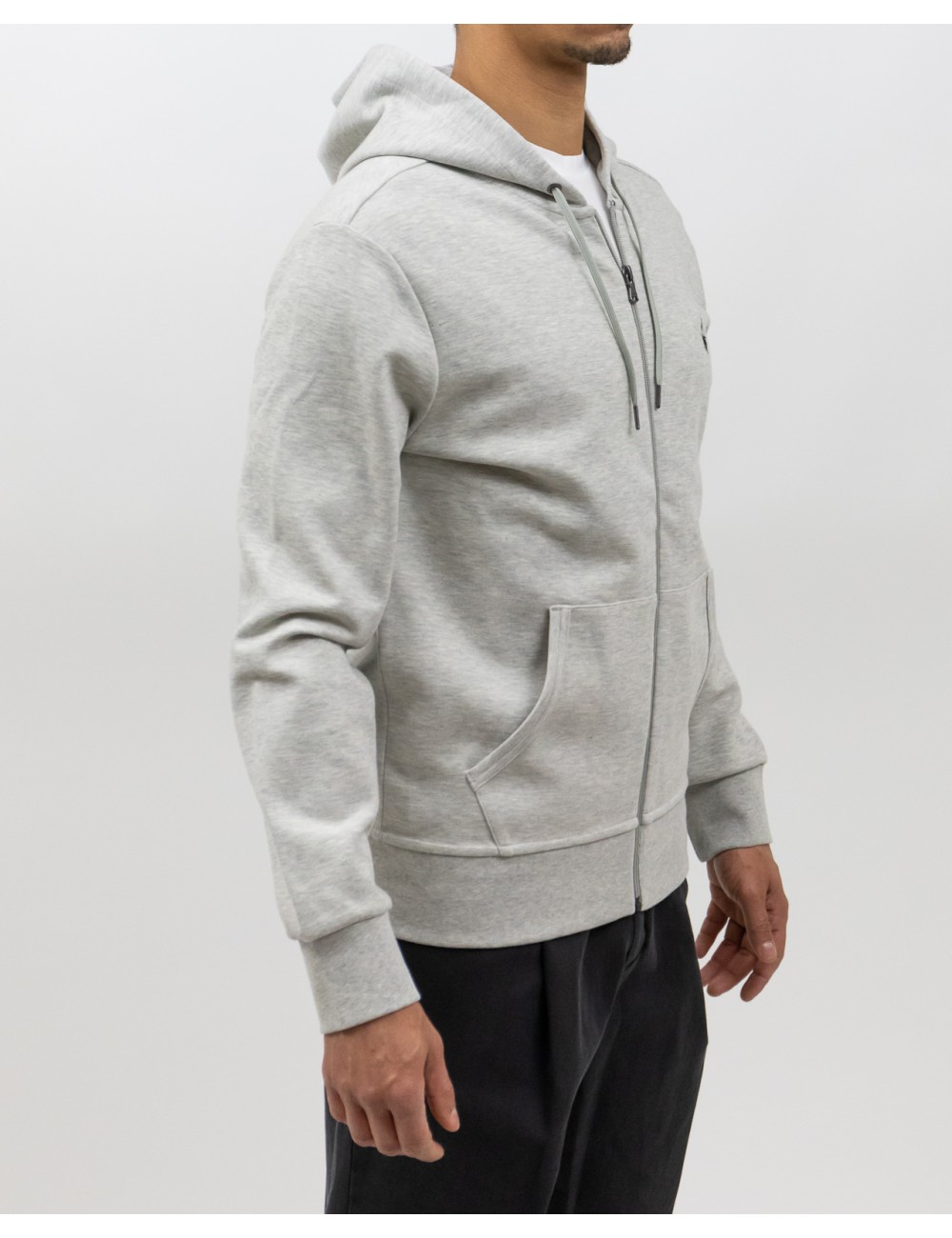 Polo Ralph Lauren - Felpa Zip e Cappuccio Grigia Uomo 710888282003 I25