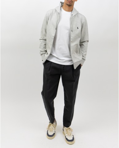 Polo Ralph Lauren - Felpa Zip e Cappuccio Grigia Uomo 710888282003 I25