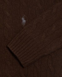 Polo Ralph Lauren - Maglia Girocollo Treccia Marrone Uomo 710876762029 I25