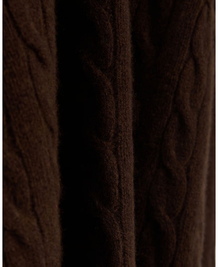 Polo Ralph Lauren - Maglia Girocollo Treccia Marrone Uomo 710876762029 I25