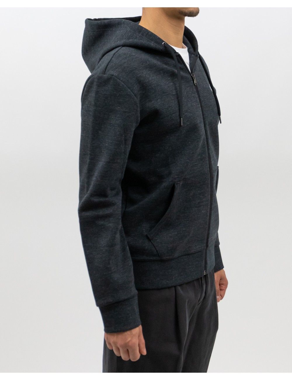 Polo Ralph Lauren - Felpa Zip e Cappuccio Antracite Uomo 710881517052 I25