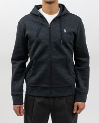Polo Ralph Lauren - Felpa Zip e Cappuccio Antracite Uomo 710881517052 I25