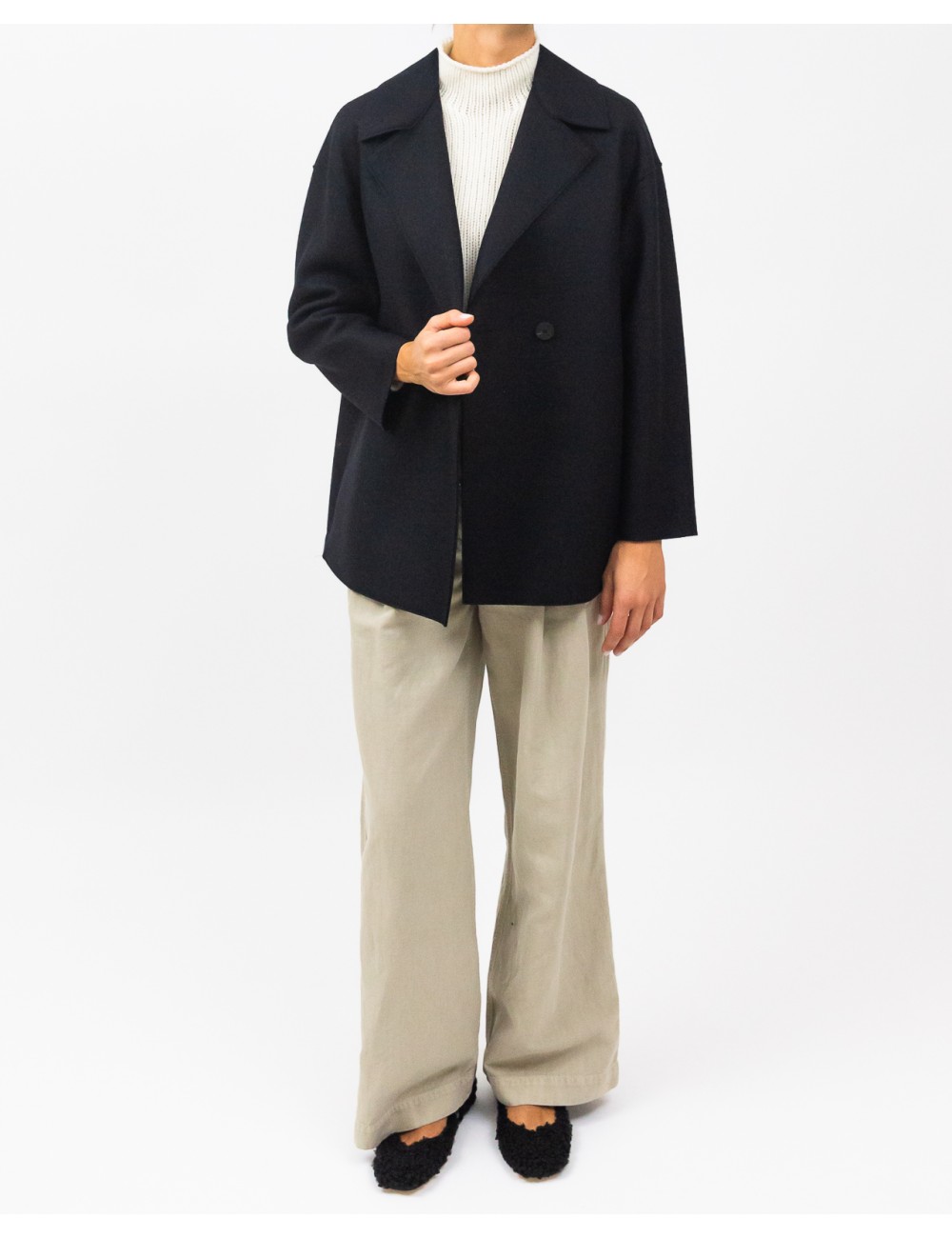 Harris Wharf - Caban Corto Doppiopetto Nero Donna A2487MLK 199 NERO I25