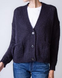 Roberto Collina - Cardigan Lana Alpaca Blu Notte Donna F47010 10 NAVY I25
