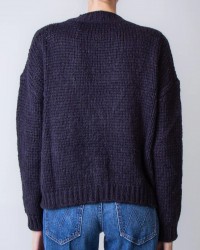 Roberto Collina - Cardigan Lana Alpaca Blu Notte Donna F47010 10 NAVY I25