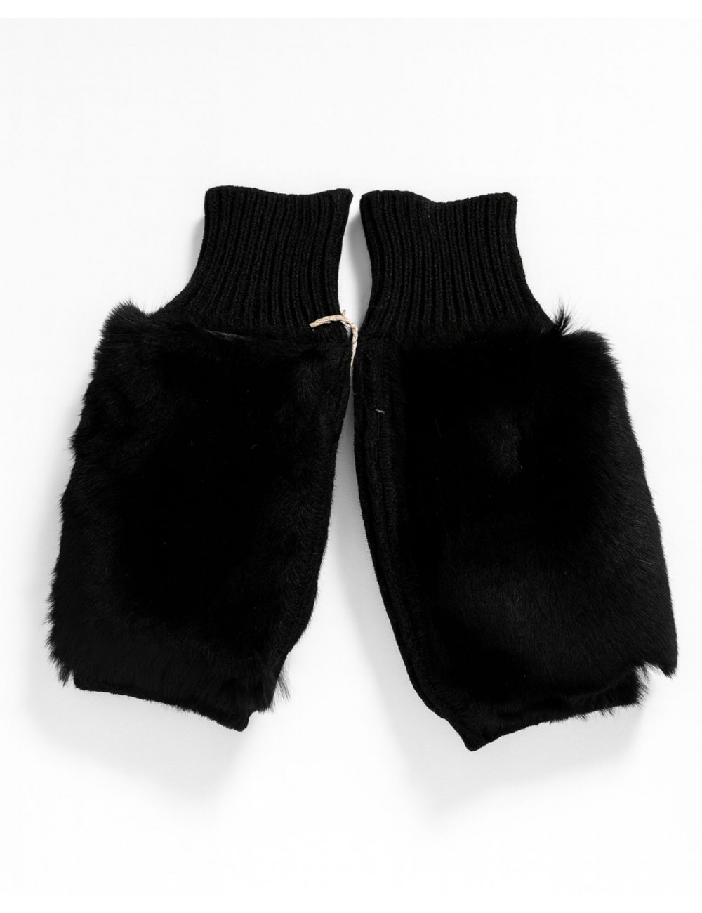 Alpo - Manicotto Lana Pelo Rex Nero Donna 838MC NERO I25