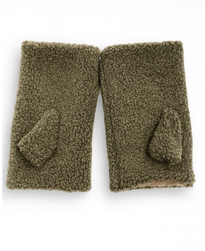 Alpo - Manicotto Eco Teddy Verde Militare Donna 5505 KAKI I25