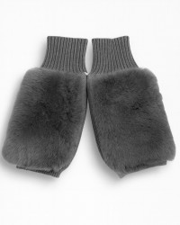 Alpo - Manicotto Lana Pelo Rex Grigio Donna 838MC GRIGIO I25