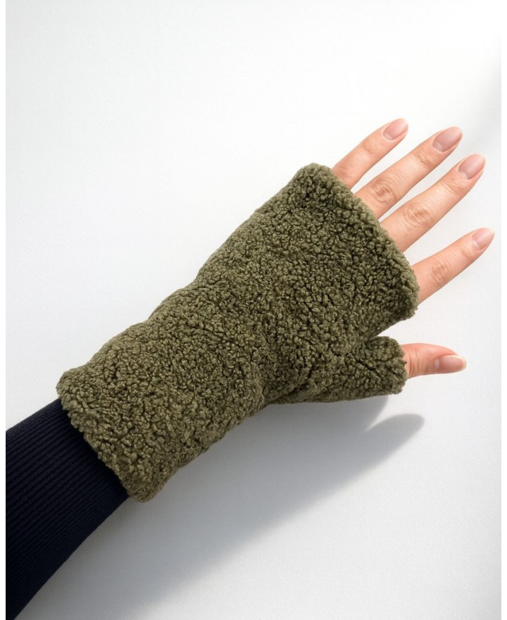 Alpo - Manicotto Eco Teddy Verde Militare Donna 5505 KAKI I25