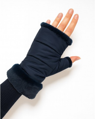 Alpo - Manicotto Nylon Pelliccia Blu Donna MANICOTTO N BLU I25