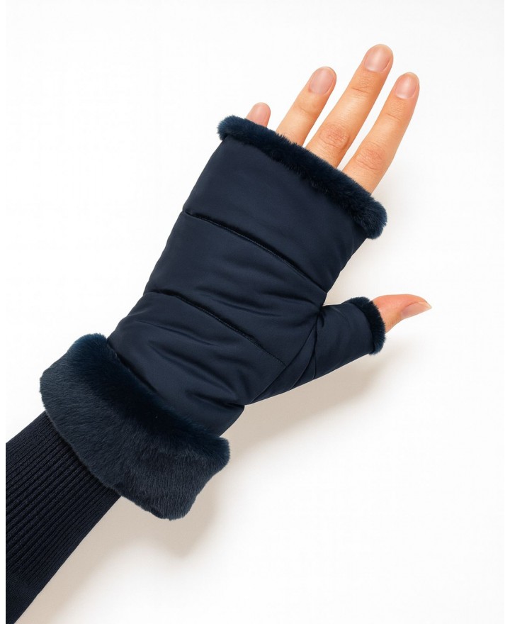 Alpo - Manicotto Nylon Pelliccia Blu Donna MANICOTTO N BLU I25