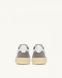 Autry - Scarpa Medalist Pelle Morbida/Suede Bianca/Grigia Perla Uomo AULM FT01 CON
