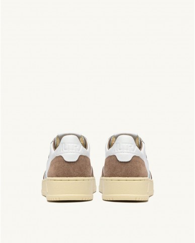 Autry - Scarpa Medalist Pelle Morbida/Suede Bianca/Marrone Uomo AULM FT02 CON