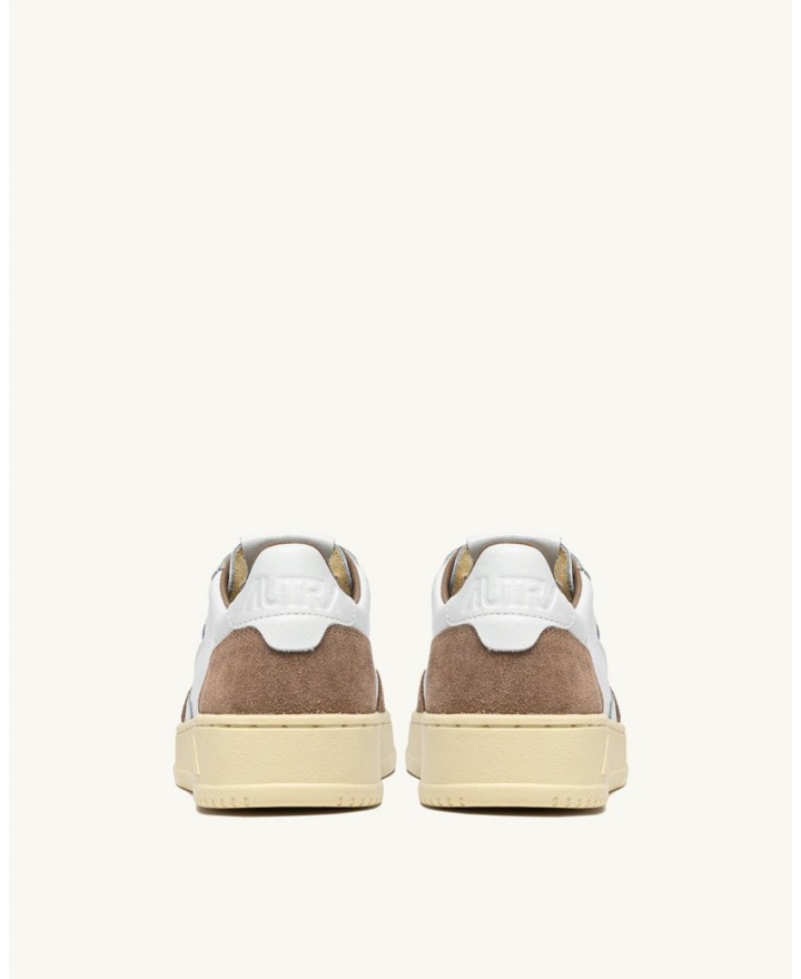 Autry - Scarpa Medalist Pelle Morbida/Suede Bianca/Marrone Uomo AULM FT02 CON