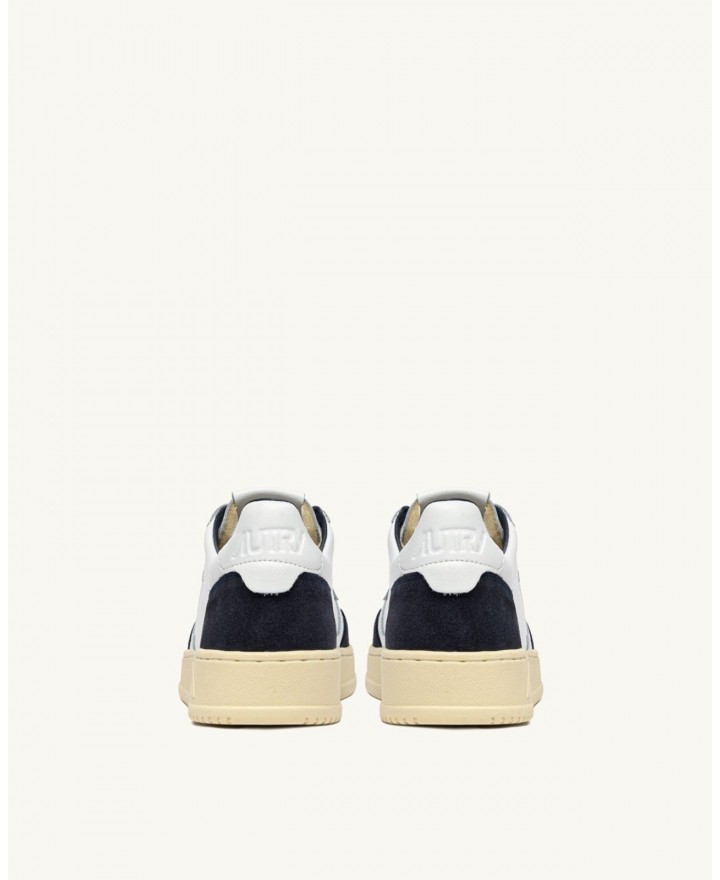 Autry - Scarpa Medalist Pelle Morbida/Suede Bianca/Blu Uomo AULM FT07 CON