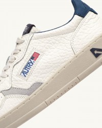 Autry - Scarpa Medalist Pelle Martellata Avorio/Blu Uomo AULM NE12 CON