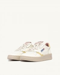 Autry - Scarpa Medalist Pelle Martellata Avorio/Gialla Donna AULW NE14 CON