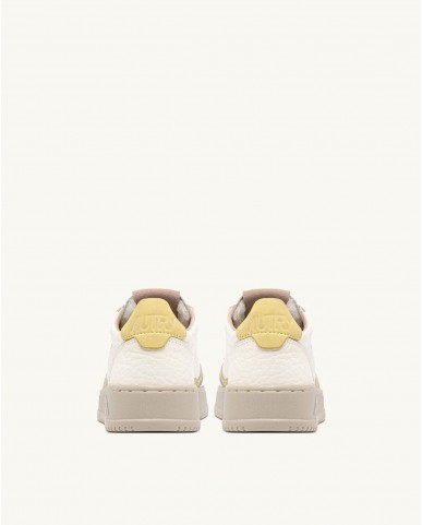 Autry - Scarpa Medalist Pelle Martellata Avorio/Gialla Donna AULW NE14 CON