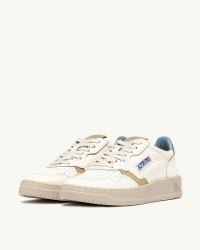 Autry - Scarpa Medalist Pelle Martellata Avorio/Oro Donna AULW NE15 CON