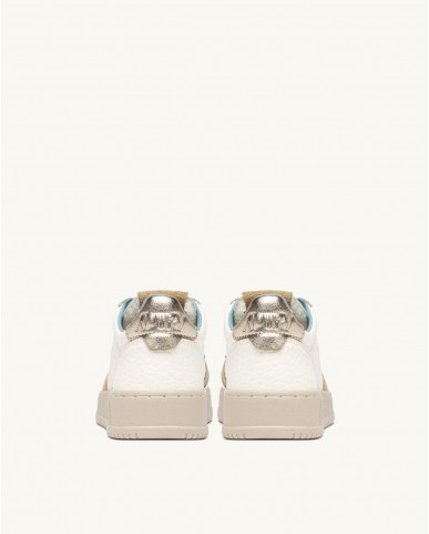 Autry - Scarpa Medalist Pelle Martellata Avorio/Oro Donna AULW NE15 CON