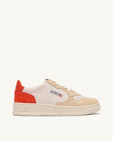 Autry d suede beige/rosso