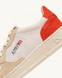 Autry - Scarpa Medalist Suede Beige/Rossa Donna AULW TS25 CON