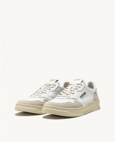 Autry - Men's Medalist Leather/Suede Shoe White AULM LS33 CON