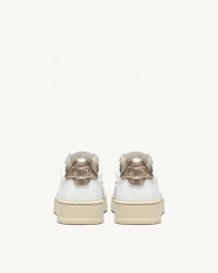 Autry - Medalist Leather White/Gold Women's Shoe AULW LL06 CON