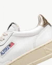 Autry - Scarpa Medalist Pelle Bianca/Oro Donna AULW LL06 CON