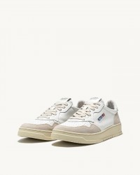 Autry - Women's Medalist Leather/Suede Shoe White AULW LS33 CON