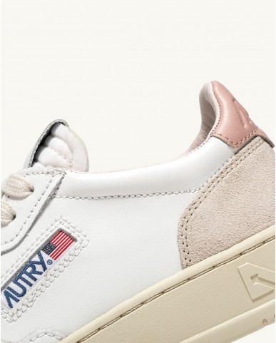 Autry - Medalist Leather/Suede White/Pink Women's Shoe AULW LS37 CON