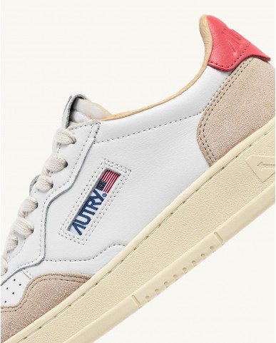 Autry - Medalist Leather/Suede White/Peach Women's Shoe AULW LS78 CON