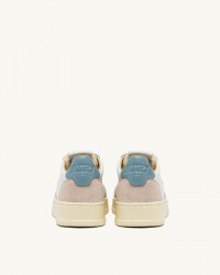 Autry - Scarpa Medalist Pelle/Suede Bianca/Azzurro Polveroso Donna AULW LS79 CON