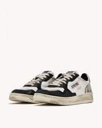 Autry - Medalist Supervintage Leather Black/Silver Men's Shoe AVLM SV11 CON