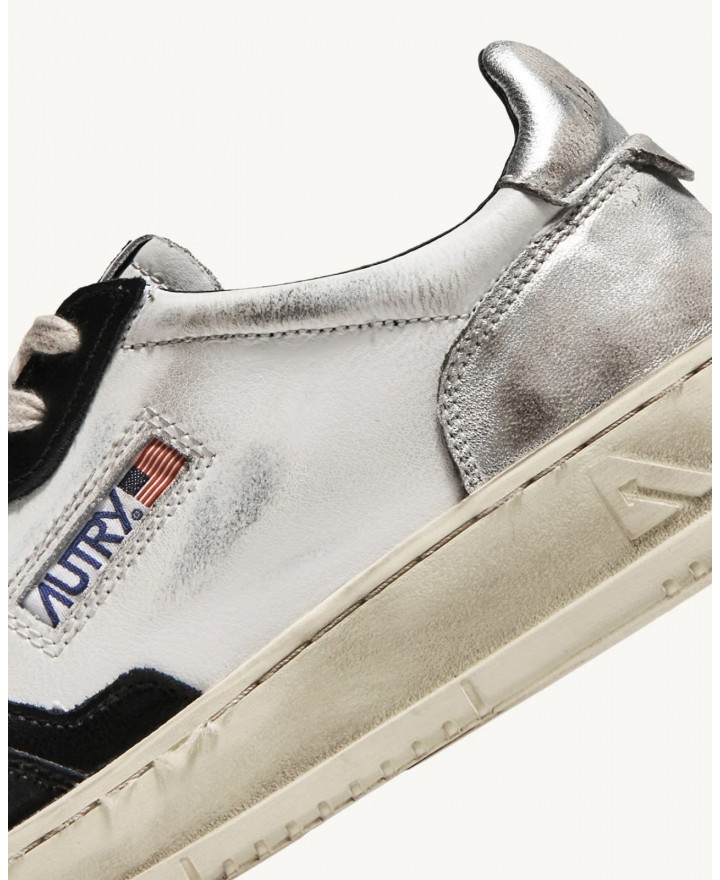 Autry - Scarpa Medalist Supervintage Pelle Nera/Argento Uomo AVLM SV11 CON