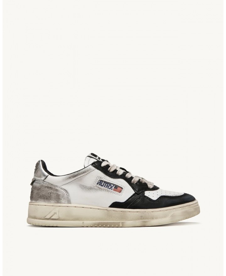 Autry - Scarpa Medalist Supervintage Pelle Nera/Argento Donna AVLW SV11 CON