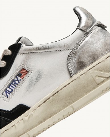 Autry - Scarpa Medalist Supervintage Pelle Nera/Argento Donna AVLW SV11 CON