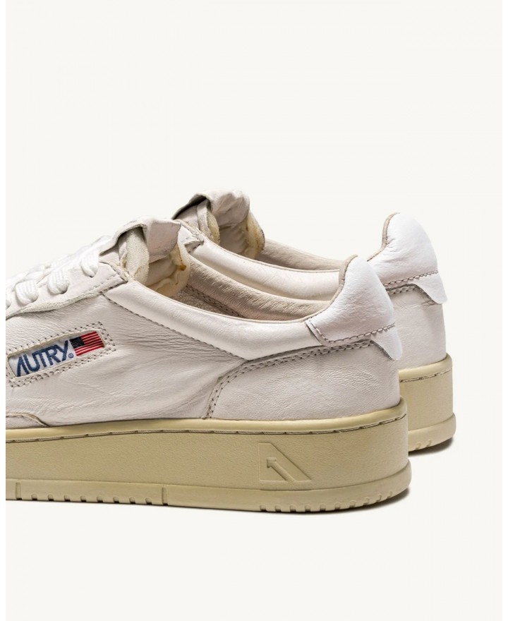 Autry - Scarpa Medalist Pelle Capretto Bianca Donna AULW GG04 CON