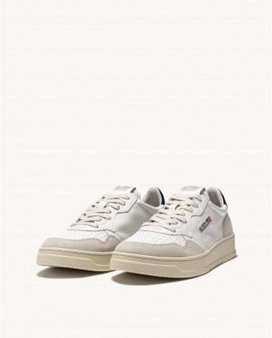 Autry - Scarpa Medalist Pelle/Suede Bianca/Blu Donna AULW LS28 CON