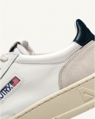 Autry - Scarpa Medalist Pelle/Suede Bianca/Blu Donna AULW LS28 CON