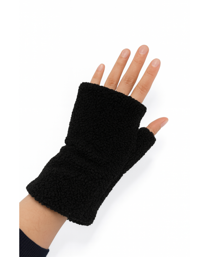 Alpo - Manicotto Eco Teddy Nero Donna 5505 NERO I25