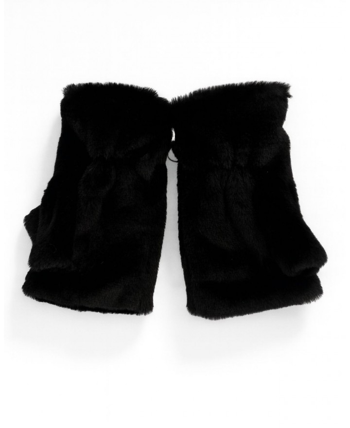 Alpo - Manicotto Eco Pelo Nero Donna MANICOTTO E NERO I25