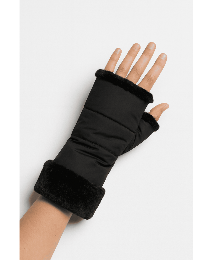 Alpo - Manicotto Nylon Pelliccia Nero Donna MANICOTTO N NERO I25