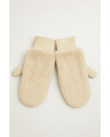 Alpo - Muffola Lana Eco Pelo Panna Donna 888MC PANNA I25