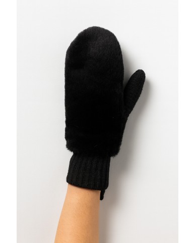 Alpo - Muffola Lana Eco Pelo Nera Donna 888MC NERO I25