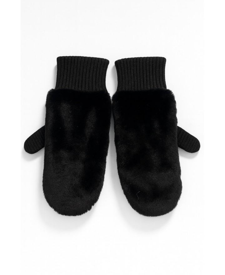 Alpo - Muffola Lana Eco Pelo Nera Donna 888MC NERO I25